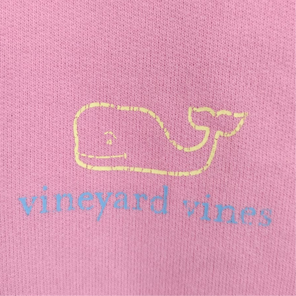 Vineyard Vines | Pink Vintage Whale 1/4 Zip Long Sleeve Fleece Pull-Over - Picture 4 of 12